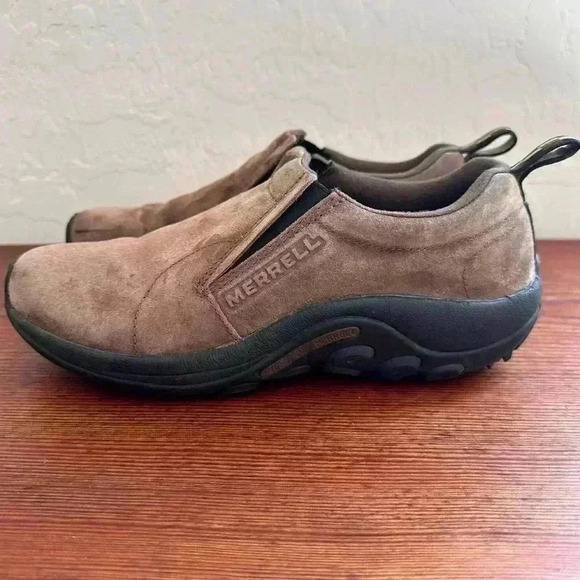 Merrell Jungle Moc Men's Slip On Shoes - Size 8 Lightly Used Brown Suede Leather - Picture 6 of 10